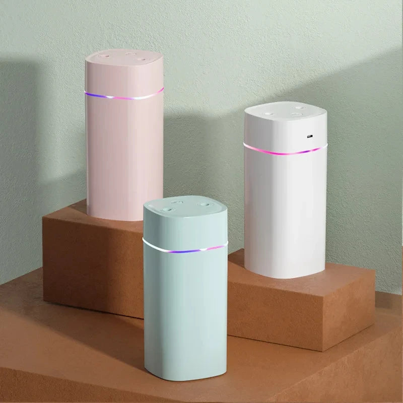 Dual-Nozzle Humidifier (USB) | 600ml/H Super Mist & Ultra Quiet | Moisturizing Device for Home/Car