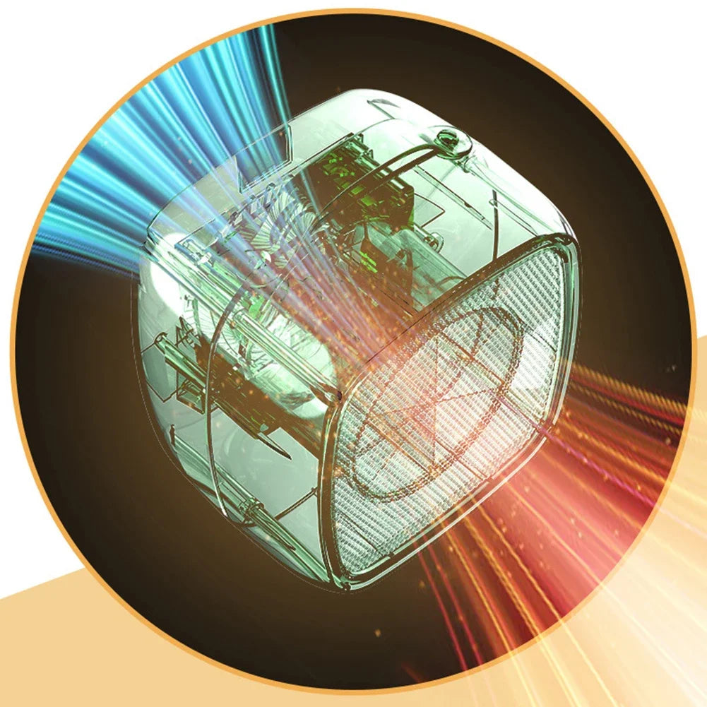 Portable Mini Heaters Household Desktop Mutes Fast Heating Warmer Fan 500W PTC-Ceramic Warm Air Heaters for Indoor Office Winter